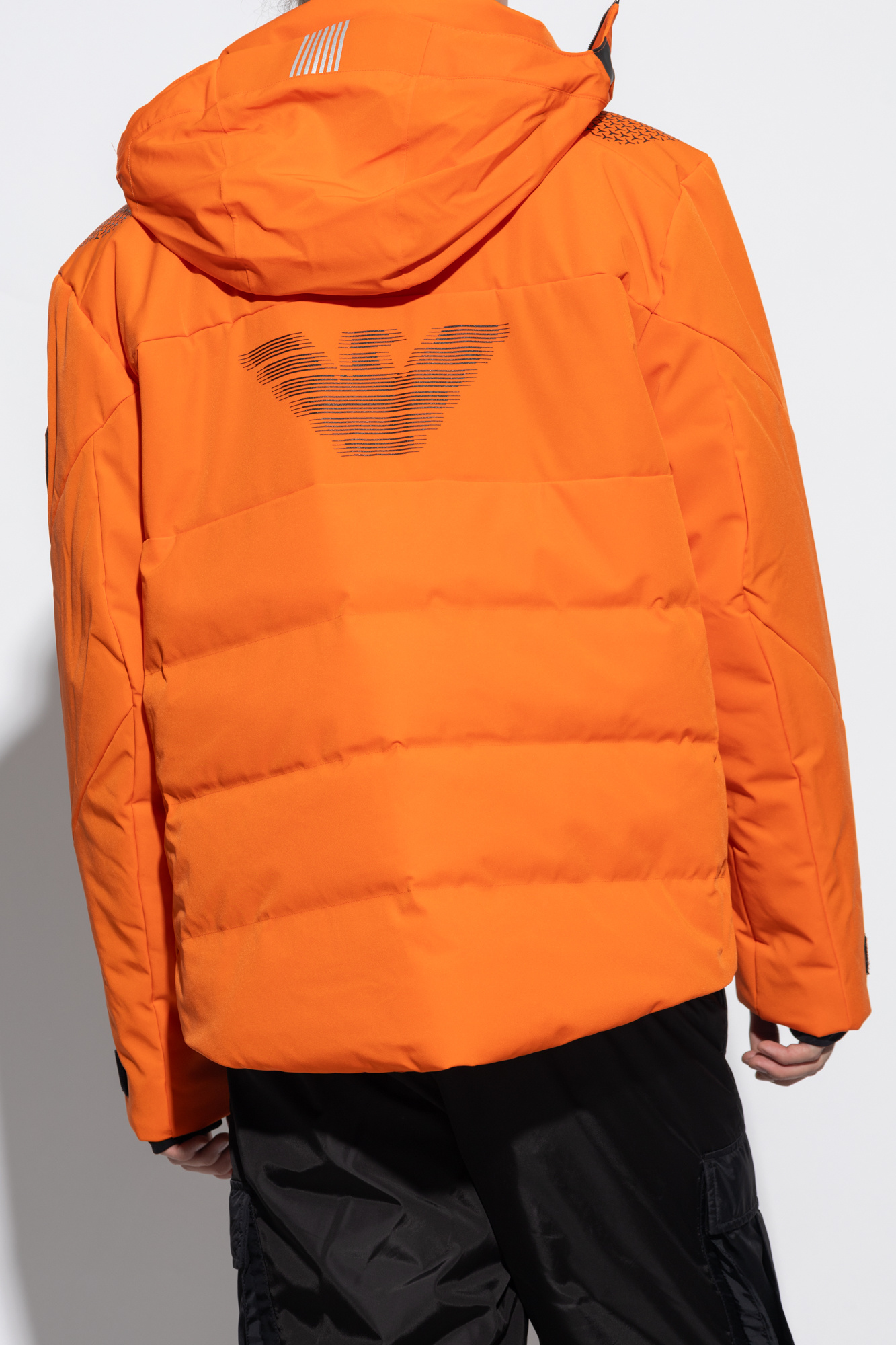 Orange Ski jacket with logo EA7 Emporio Armani Vitkac Germany